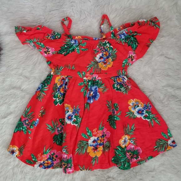 navy floral baby dress